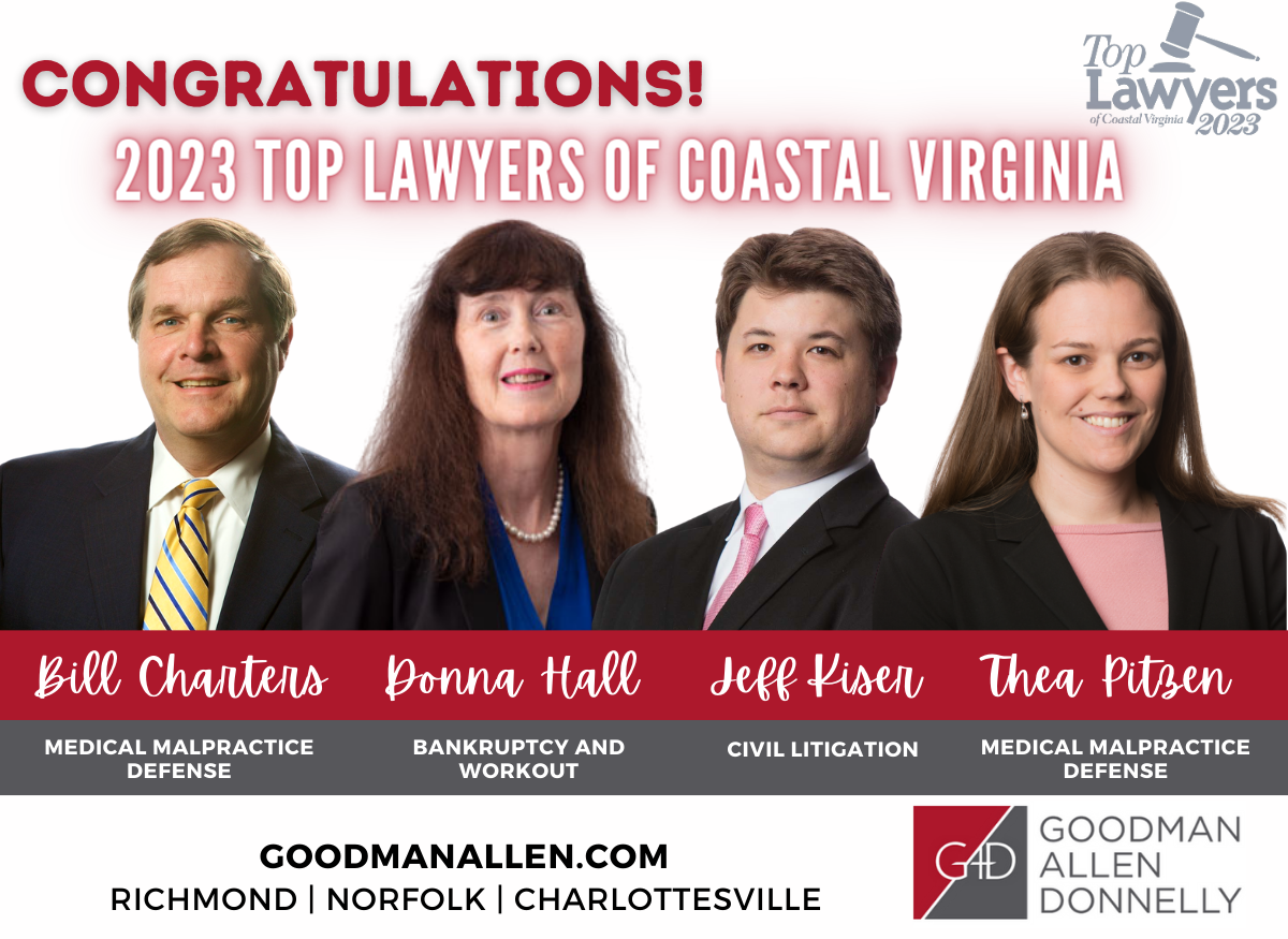 Four GAD Attorneys Named 2023 Top Lawyers of Coastal Virginia